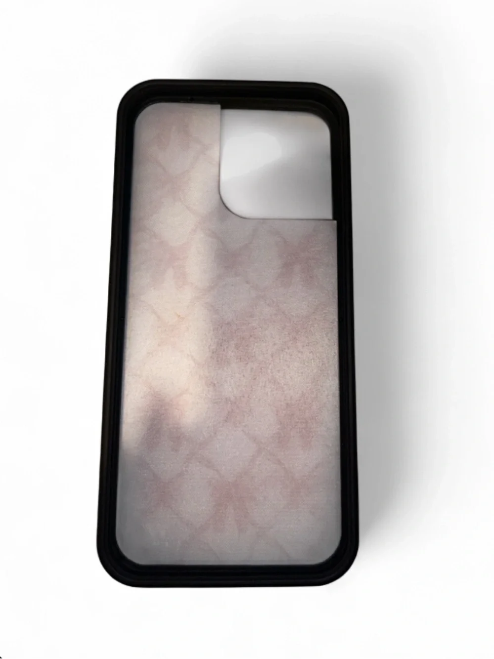 Wildflowers Pink Marble Phone Case with Black Bumper